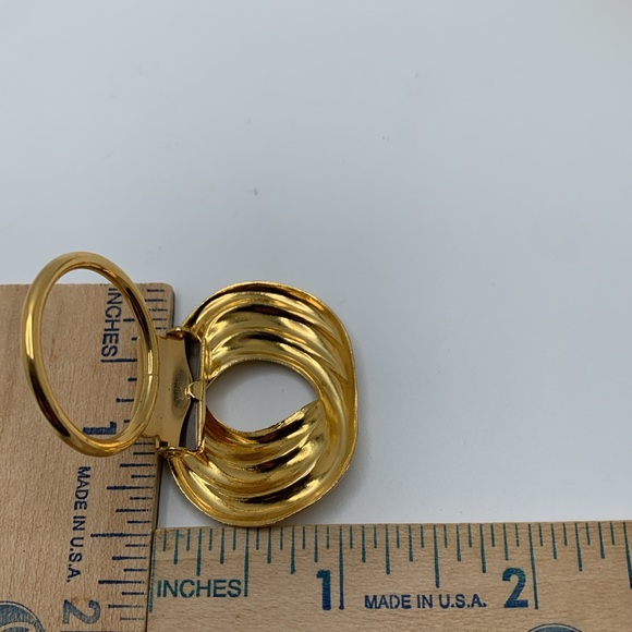 VTG Swirl Shape Bandana Holder Scarf Ring Handkerchief Slide Clip Germany - Picture 5 of 5